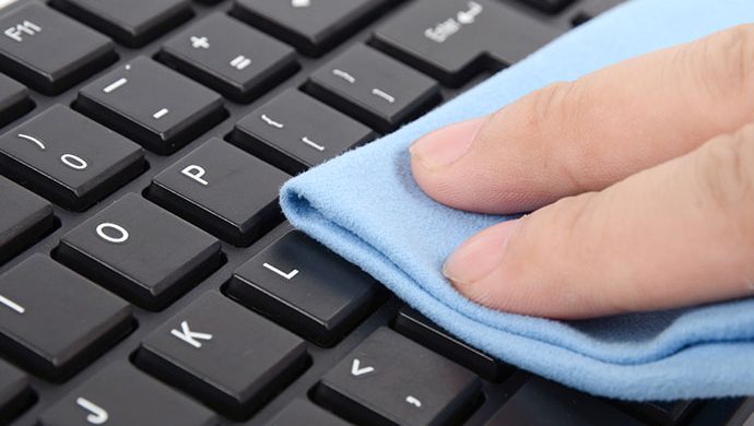 Limpiando el teclado