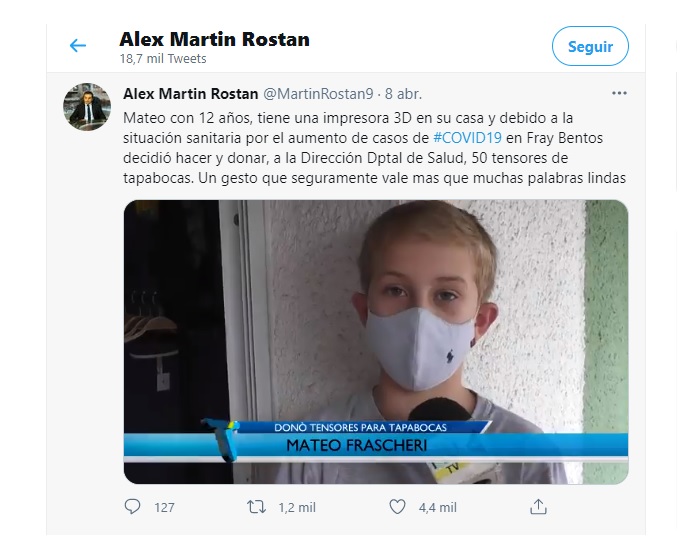 tensores de tapabocas con una impresora 3D